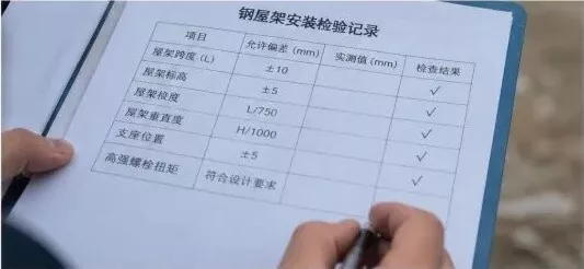 Truss inspection record